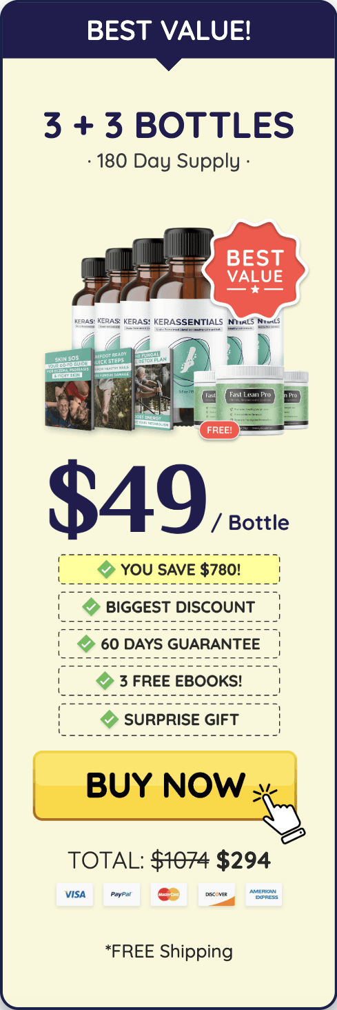 Kerassentials price 6 bottle